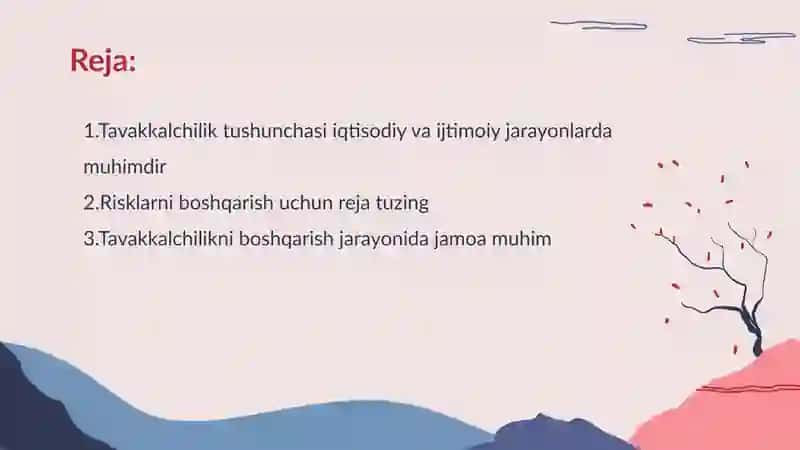 Tavakkalchilikning vujudga kelishi va unio'lchash 2
