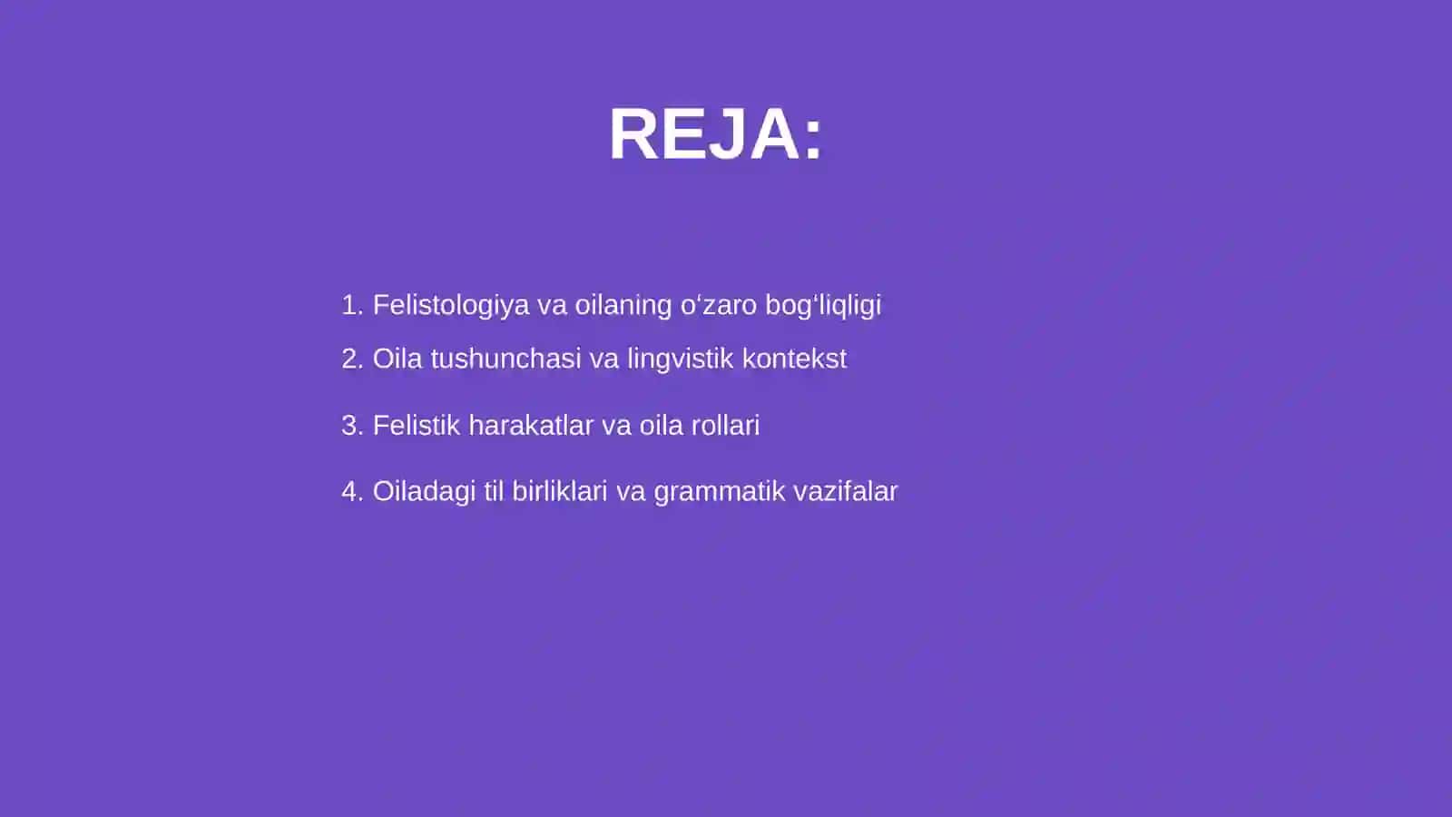 Oilaning felistologik vazifasi 2