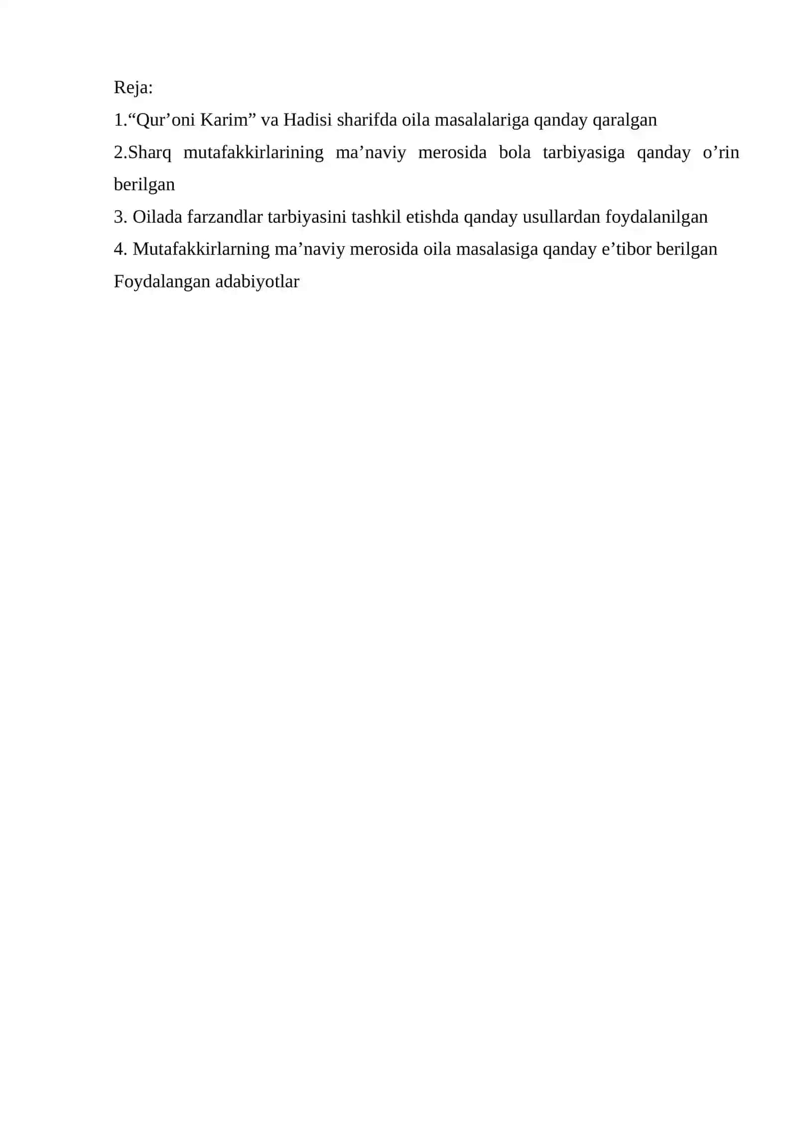 Qur’oni Karim va hadislarda oila tarbiyasining manbalari sifatida, Oʻrta asrlarda oila pedagogikasiga oid fikrlar 2