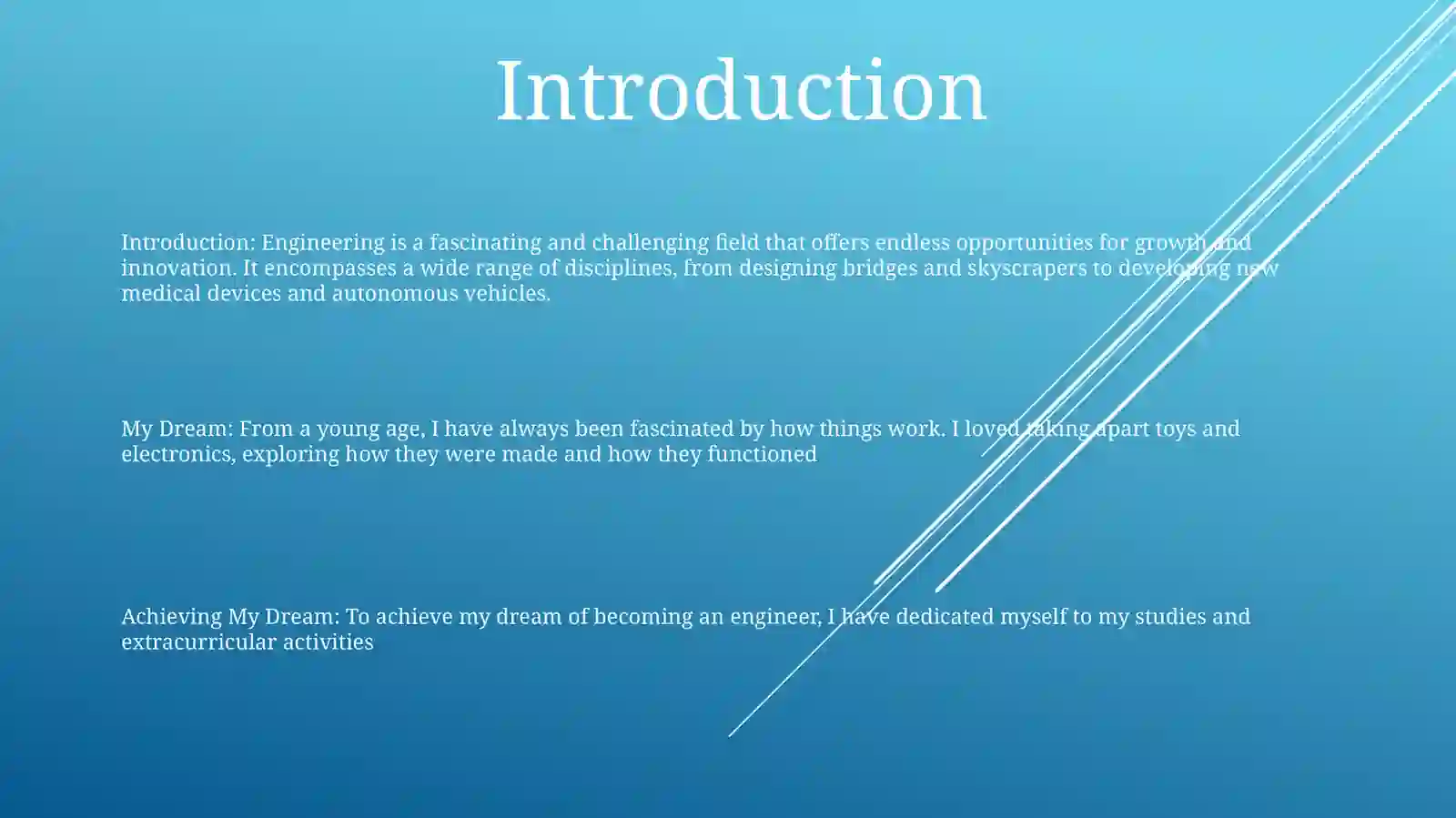 My Dream Is To Be An Engineer 2