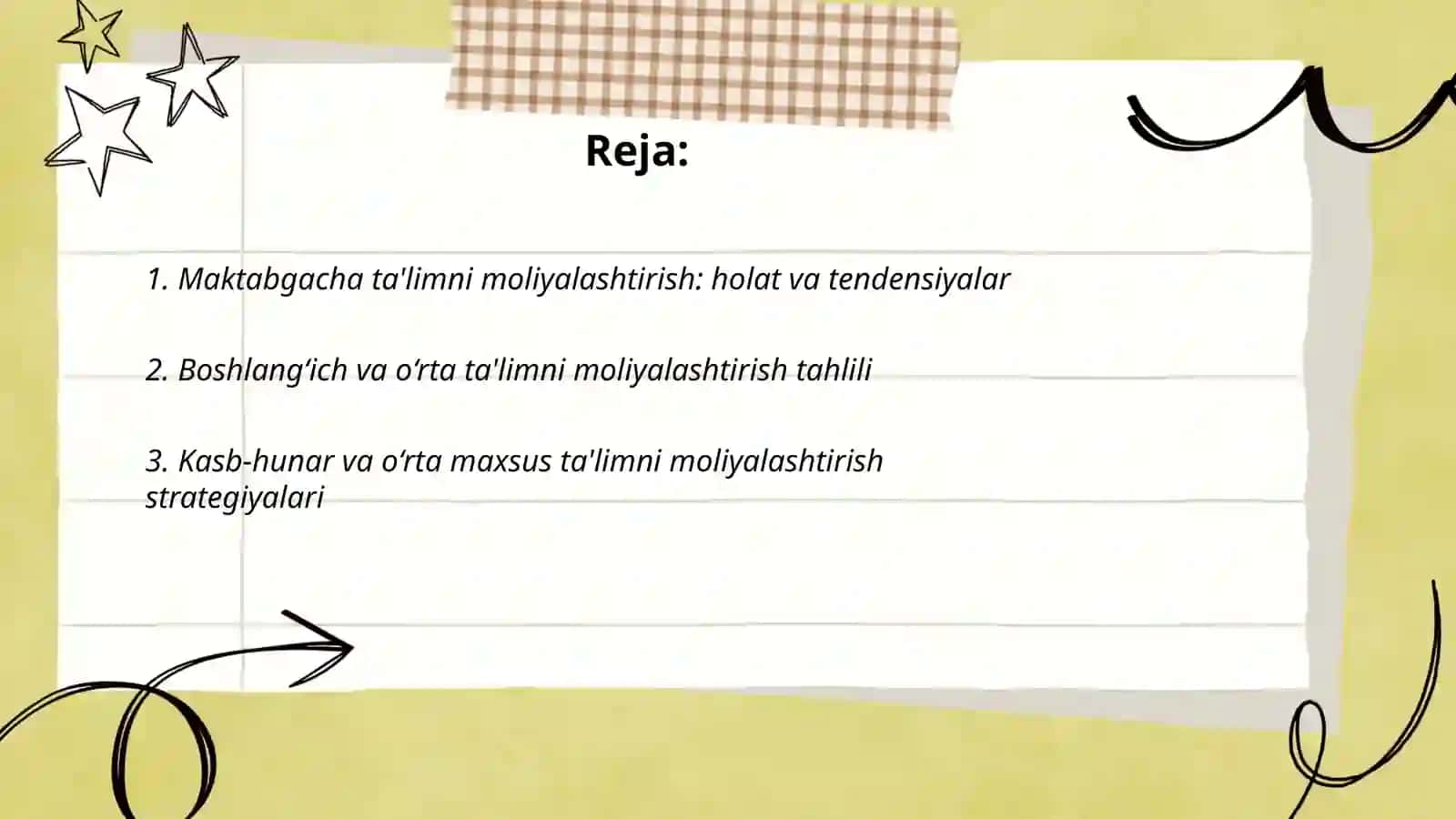 Maktabgacha ta'limni moliyalashtirish: holat va tendensiyalar 2