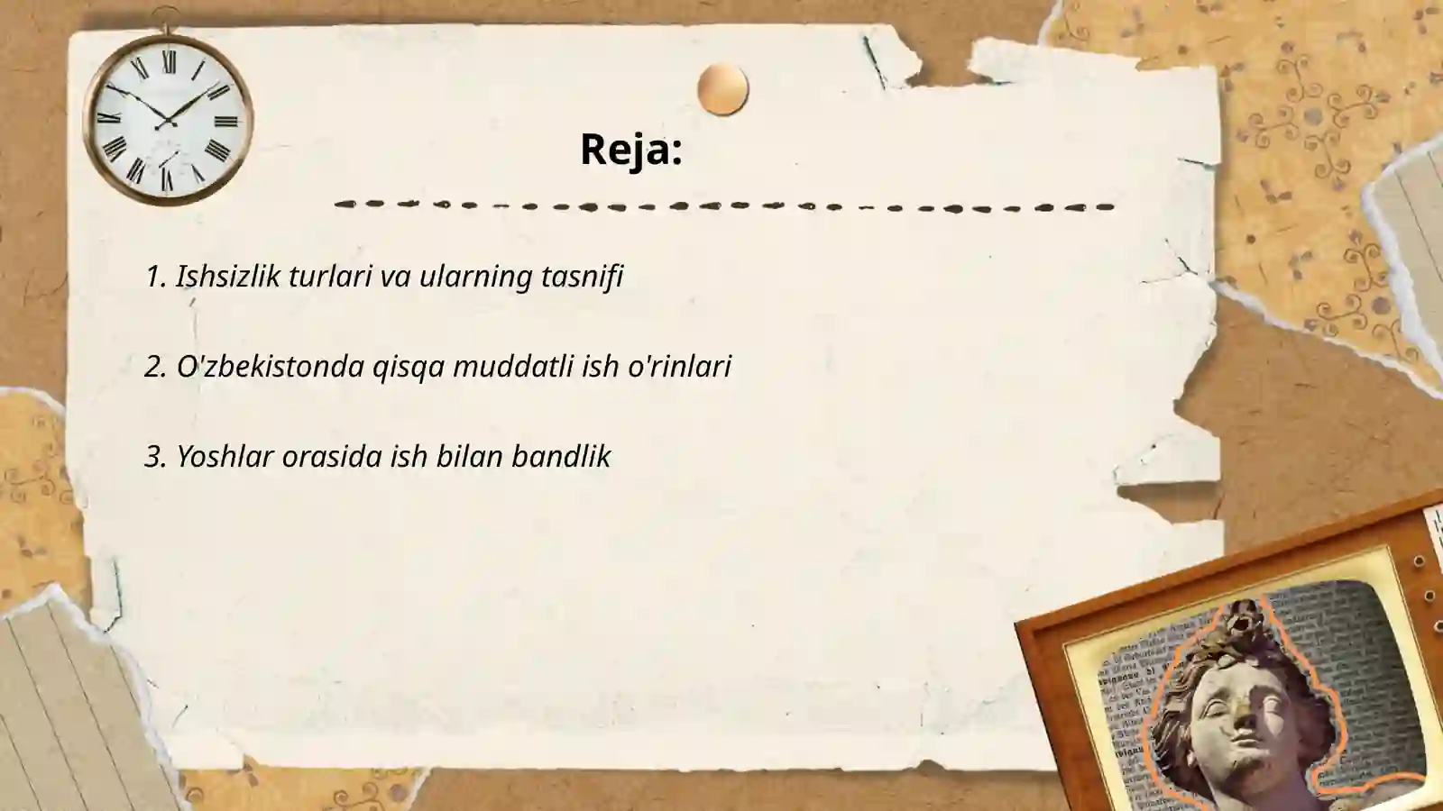 Ishsizlik turlari va o'zbekistonda bandlik muamolari 2