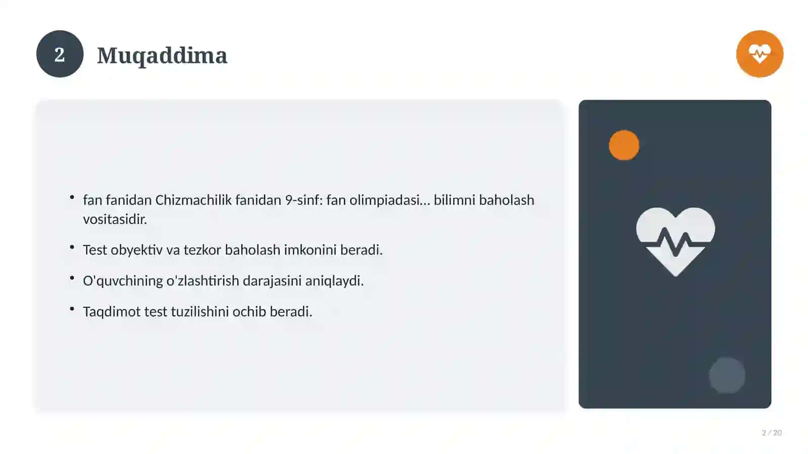 Chizmachilik fanidan 9-sinf: fan olimpiadasi savollari 2
