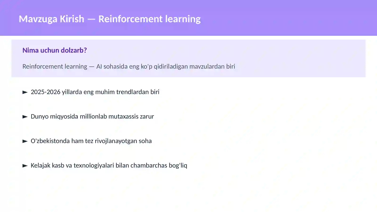 AI | MACHINE LEARNING ASOSLARI 2