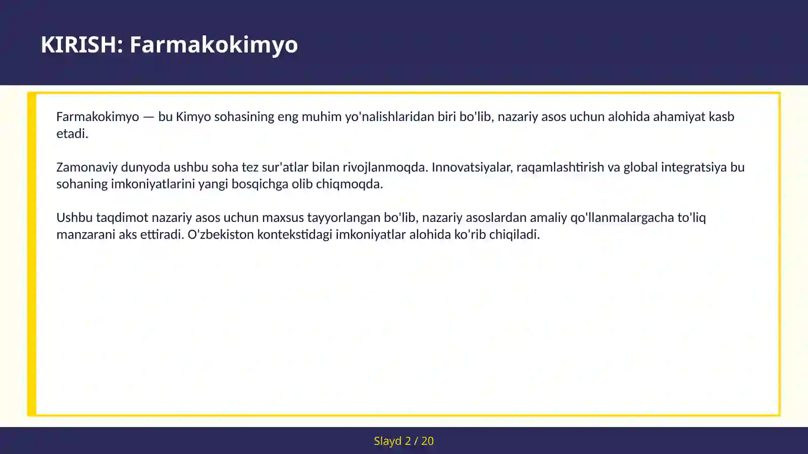 Farmakokimyo 2