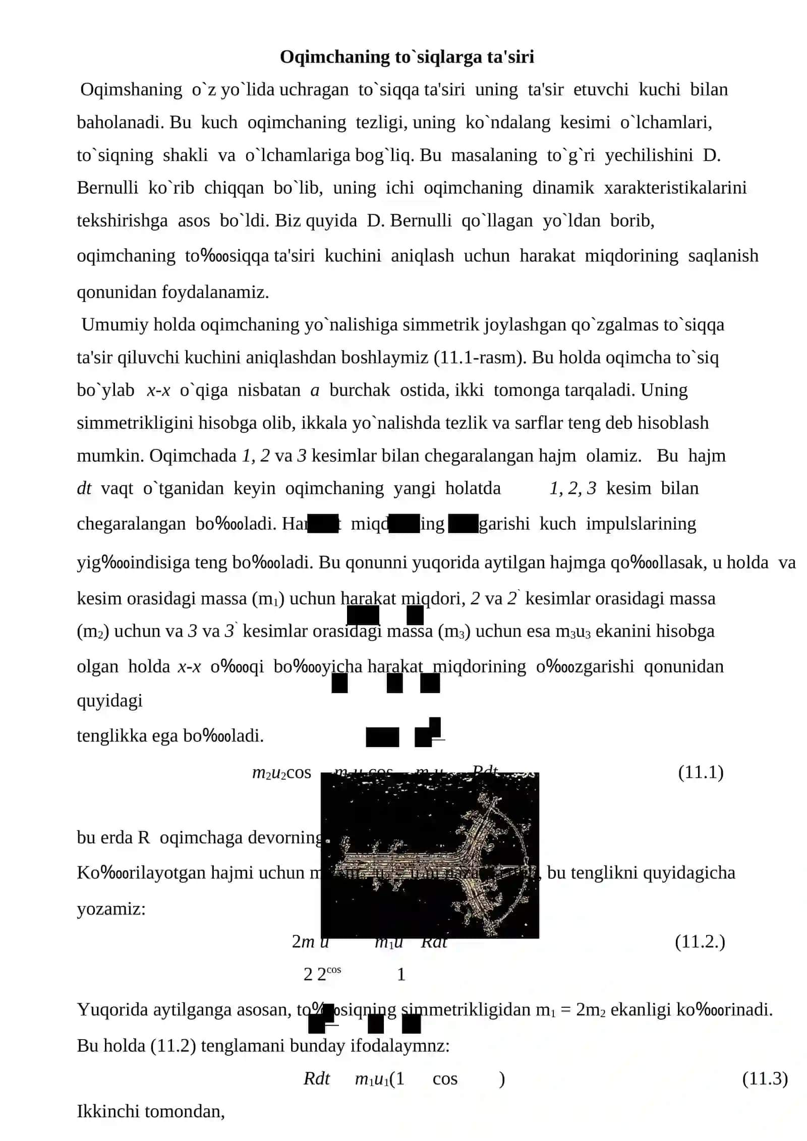Oqimning devorlar bilan o`zaro ta’sirlashuvi 2