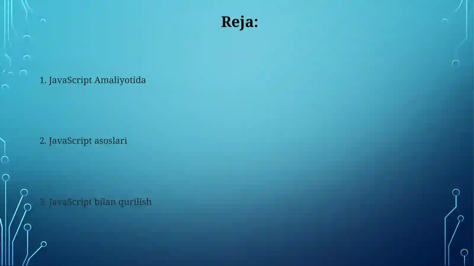 JavaScript Amaliyotida 2
