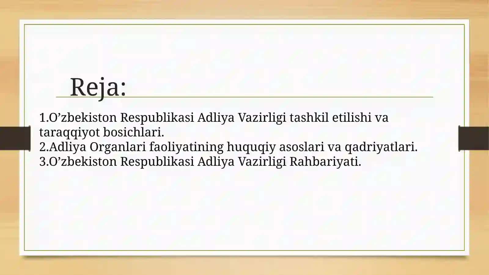 O’zbekistonda Adliya Vazirligi Tashkil Etilishi va Faoliyati 2