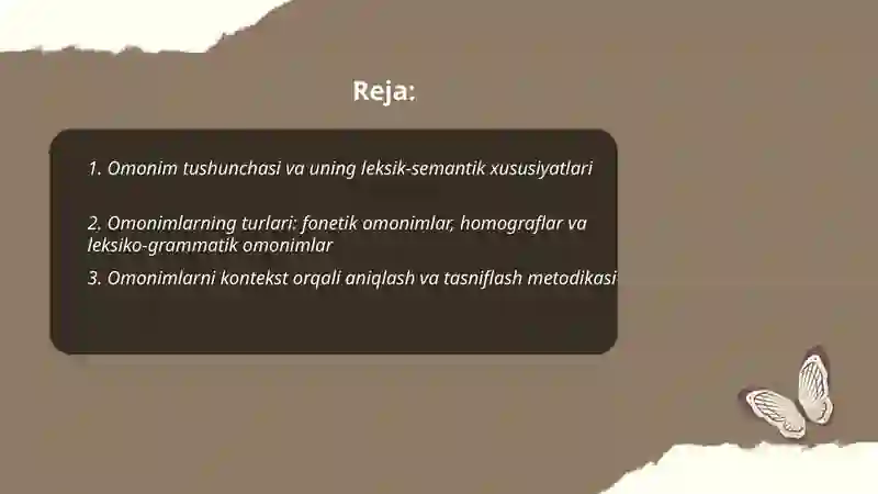 Omonim va sinonimlar 2