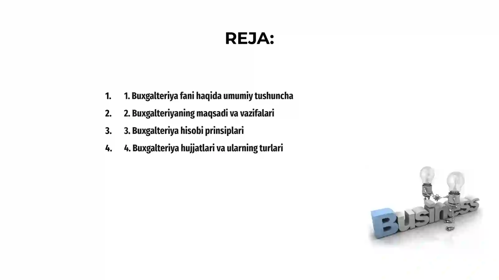 Buxgalteriya faniga kirish 2