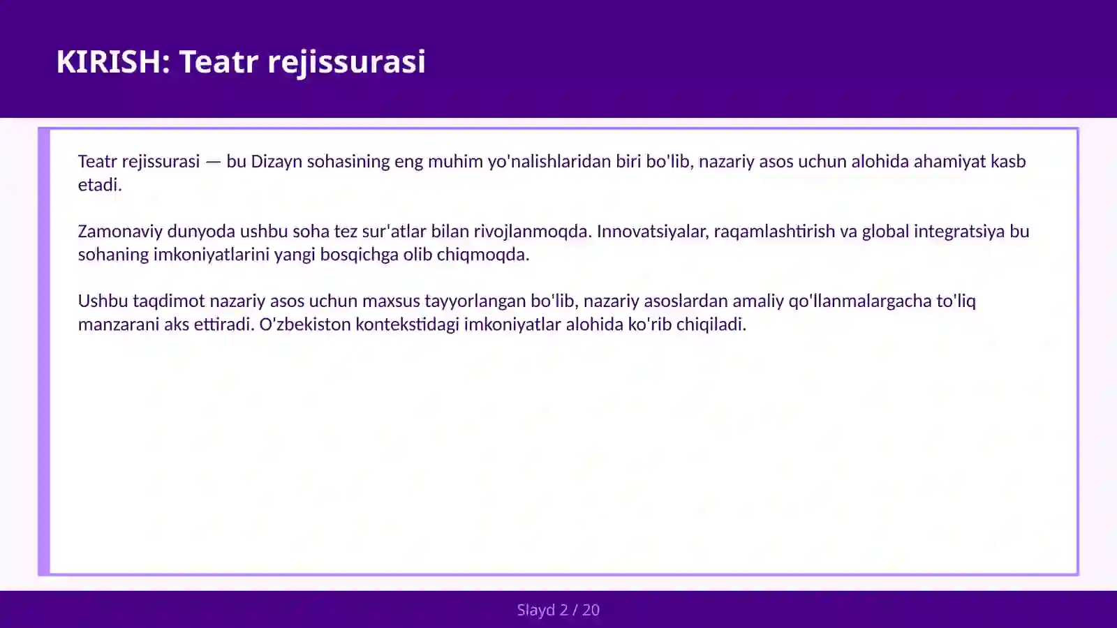 Teatr rejissurasi 2