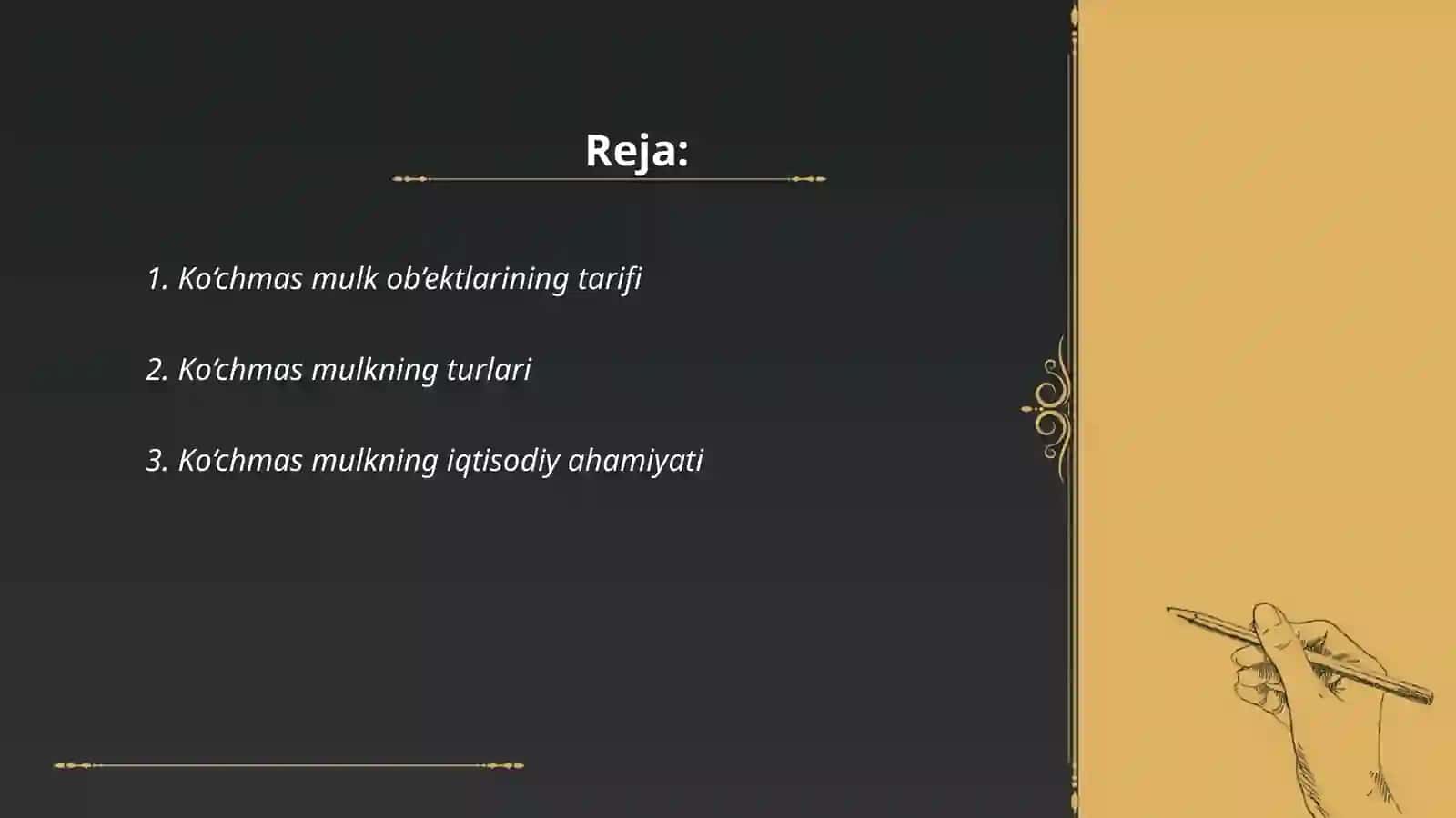 Ko'chmas mulk ob’ektlari haqida tushuncha va uning rivojlanish tarixi 2