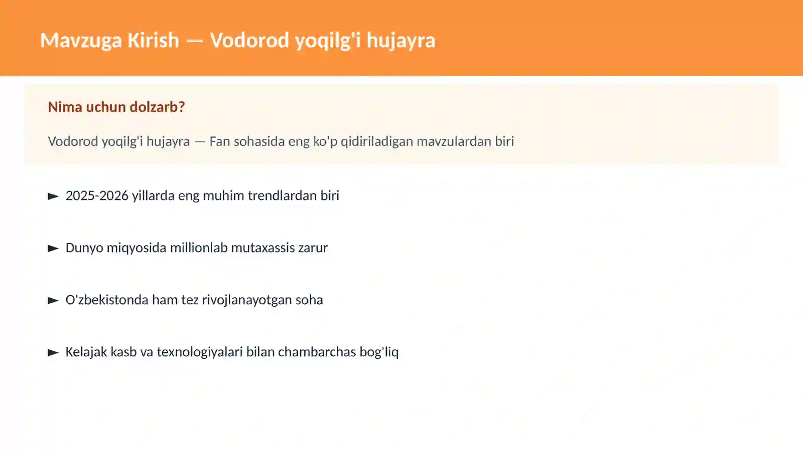 Vodorod yoqilg'i hujayra 2