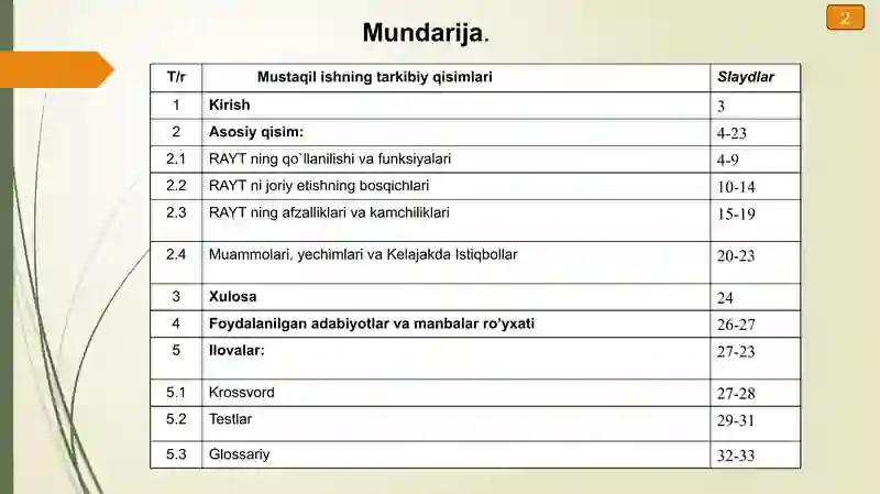 Raqamlashtirilgan yer axborot tizimi 2
