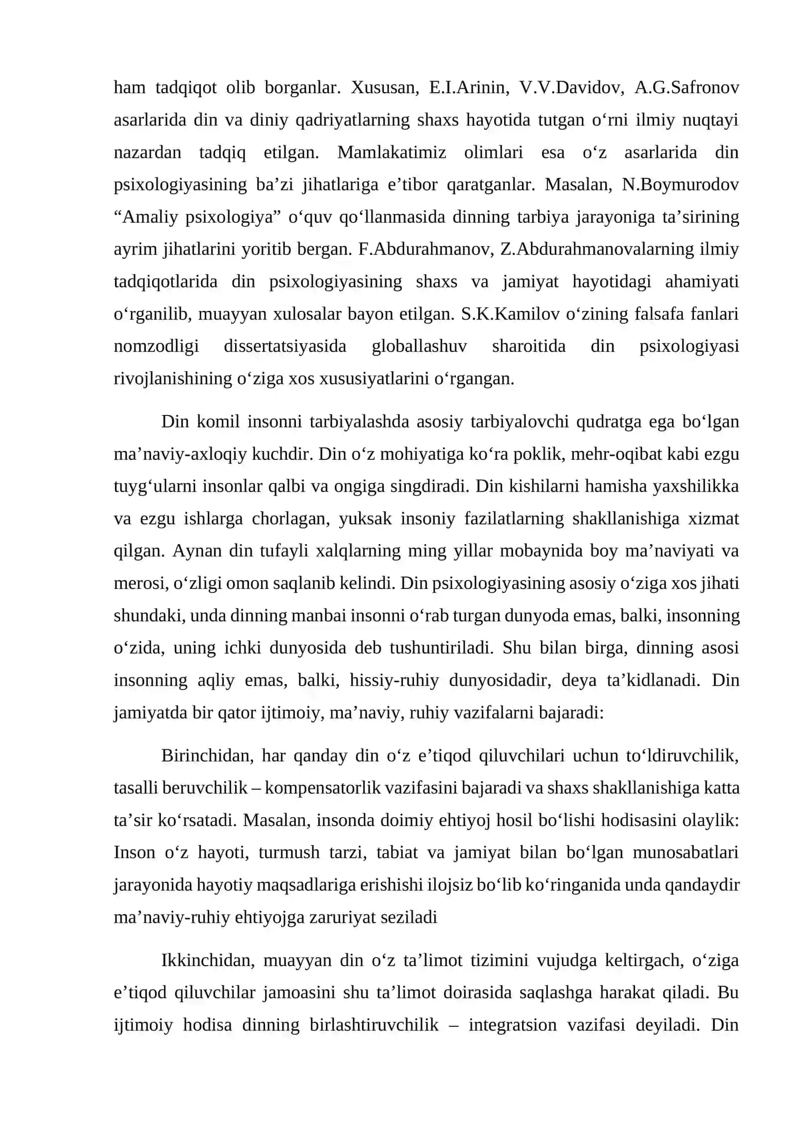 Shaxs tarbiyasida din psixologiyasining o'rni 2
