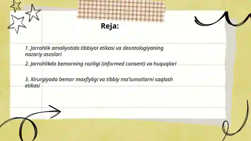 Xirurgiyada tibbiyot etikasi va deontologiya asoslari 2