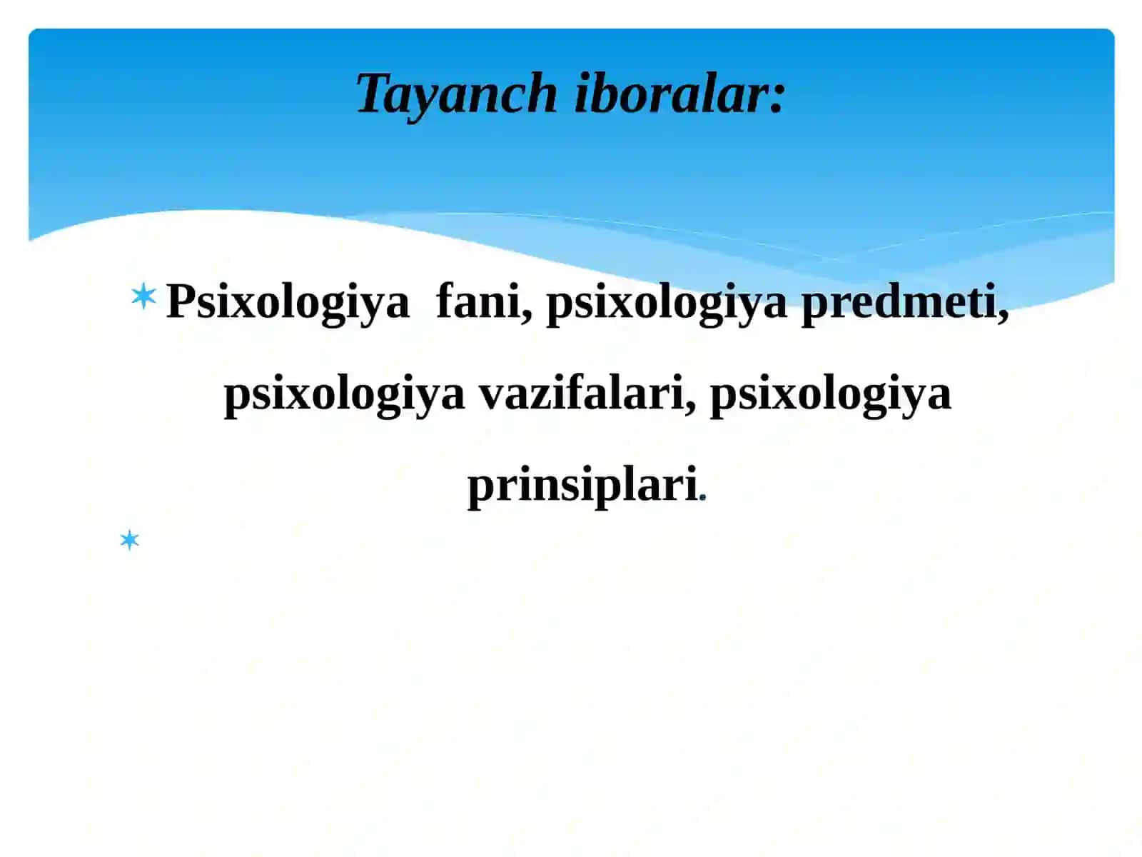 Psixologiya fanining predmeti haqidagi tasavvurlar taraqqiyotining asosiy bosqichlari 2