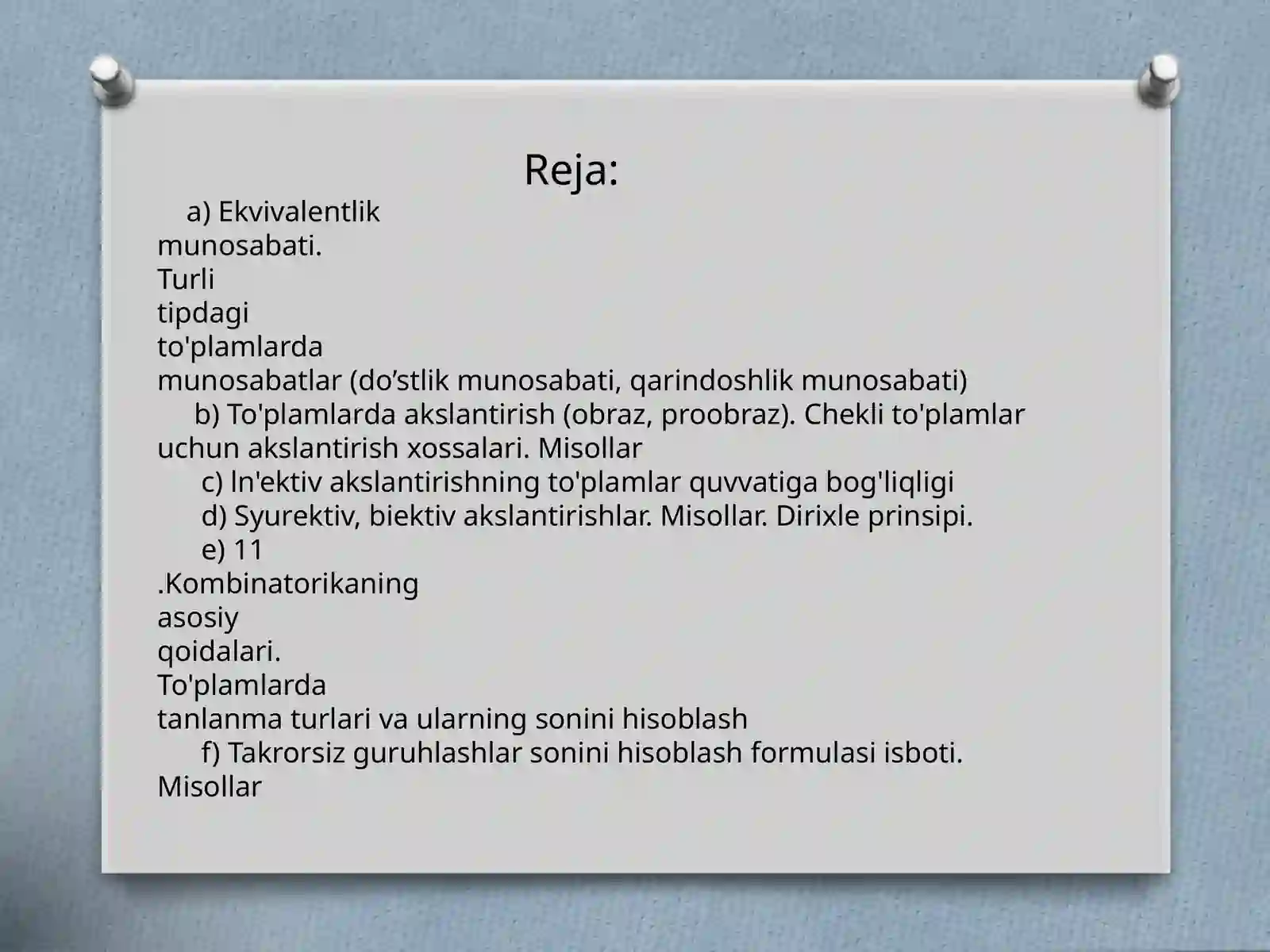 Diskret tuzilmalar 2