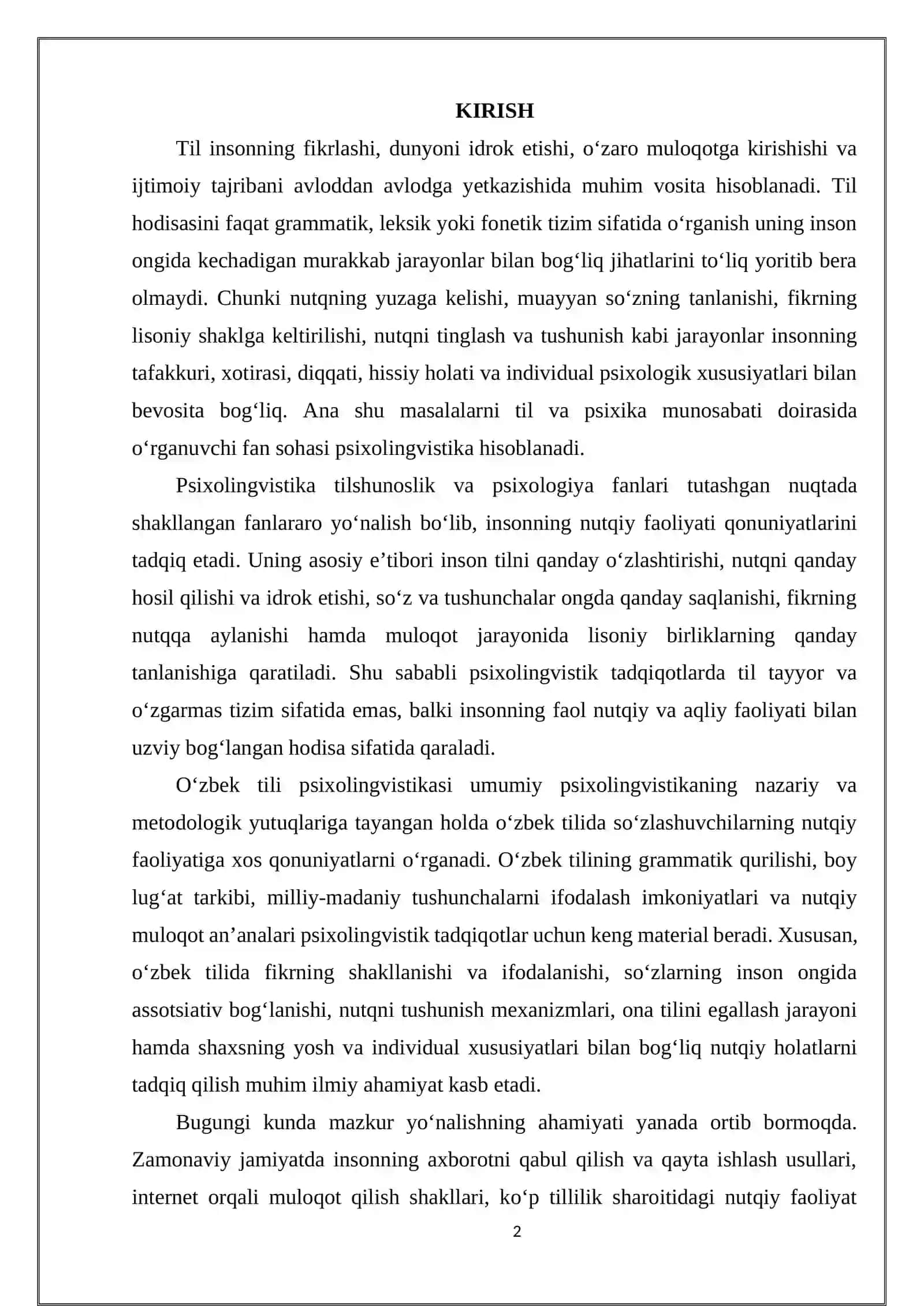 O‘zbek tili psixolingvistikasi 2