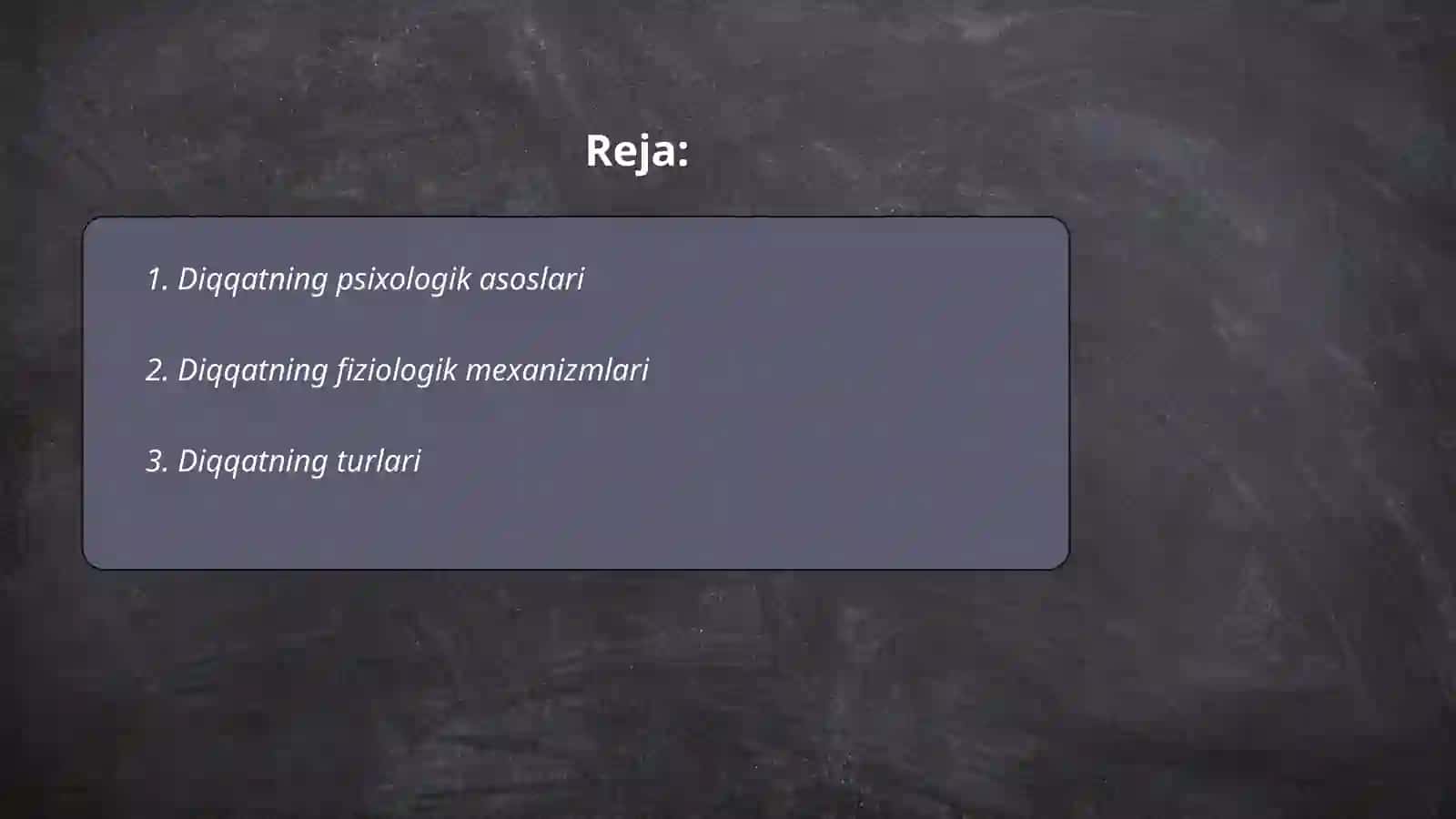Diqqat turlari va uning xususiyatlari 2