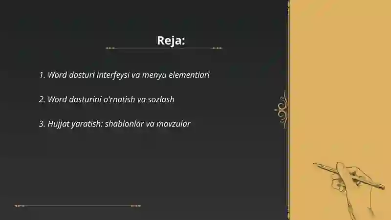 Word dasturi 2