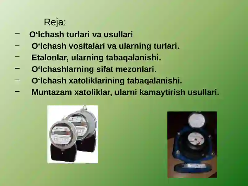 O‘lchash usullari 2