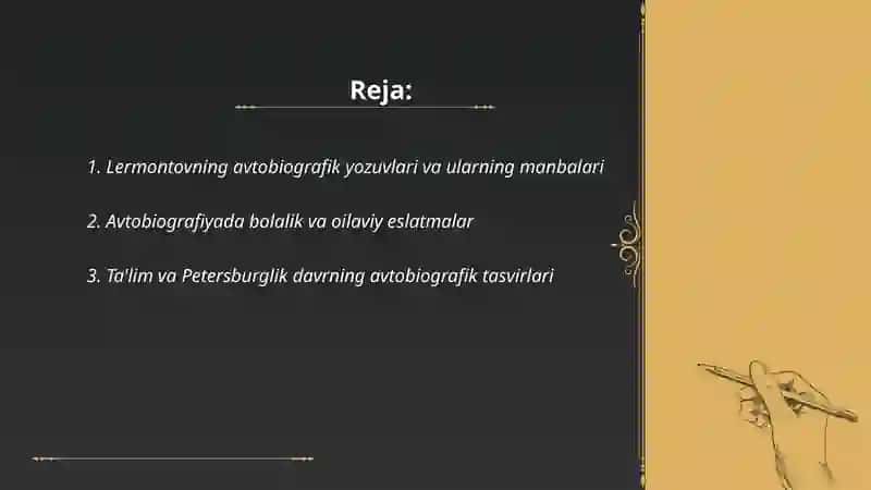 Lermontov avtobiografiyasi 2