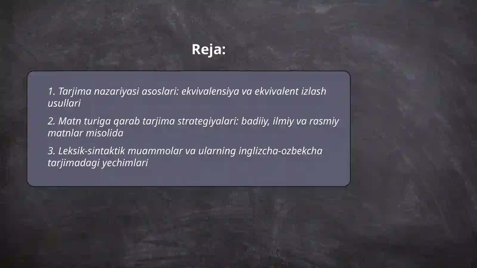 Tarjima nazariyasi asoslari, ekvivalensiya va ekvivalent izlash usullari 2
