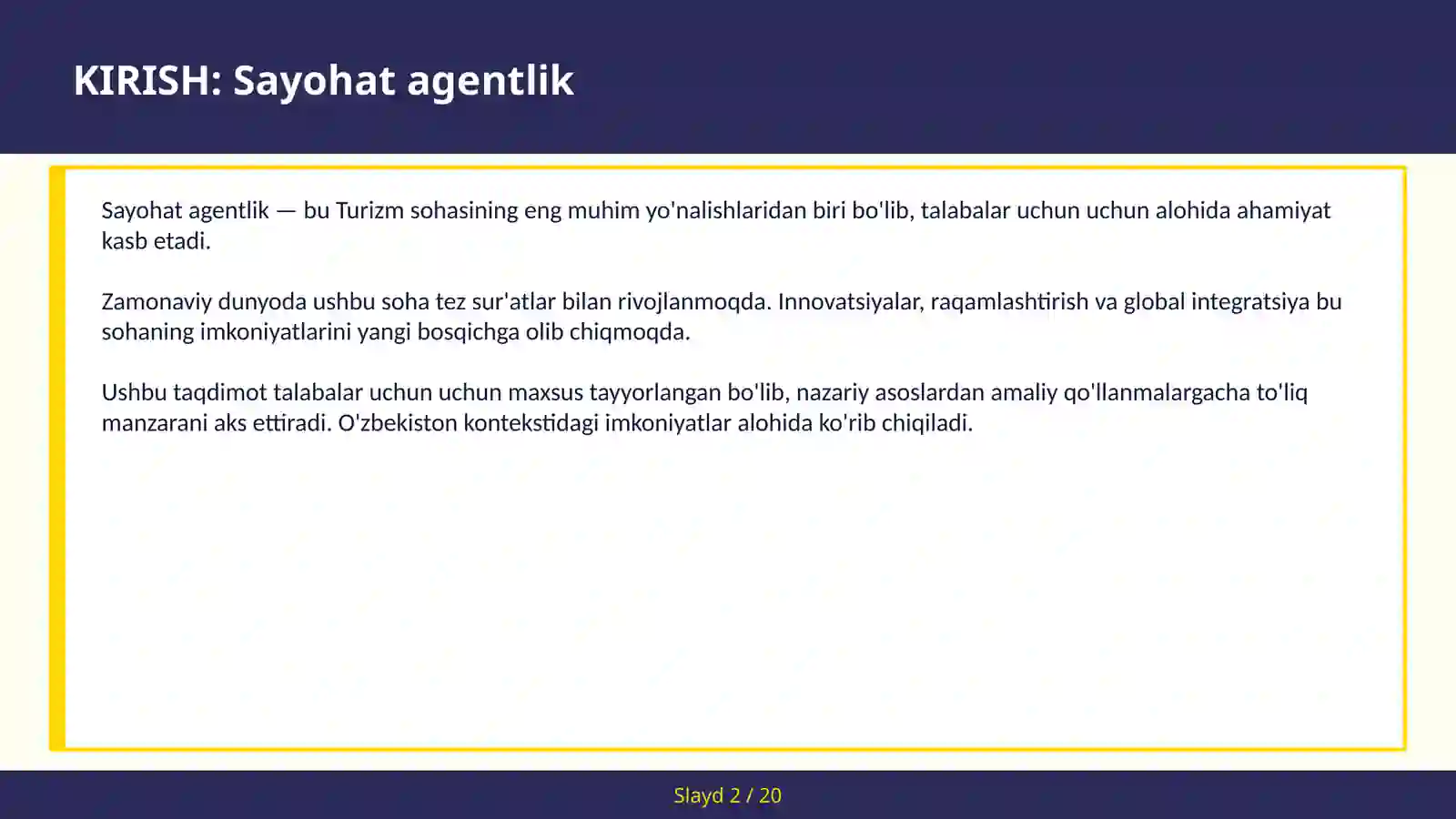 Sayohat agentlik 2