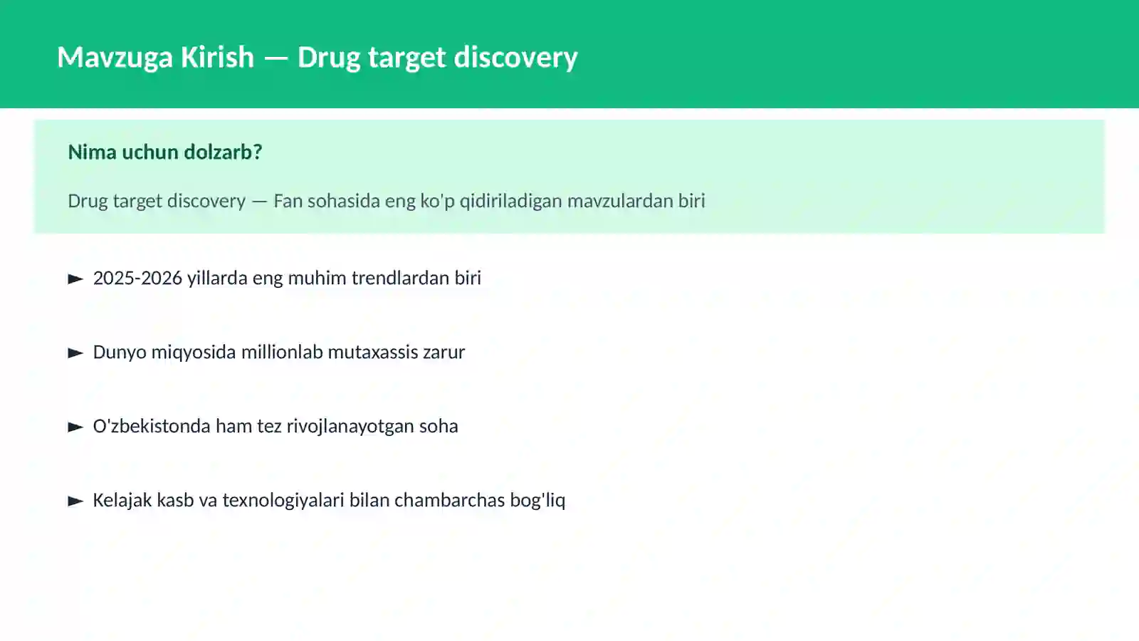 Drug target discovery 2