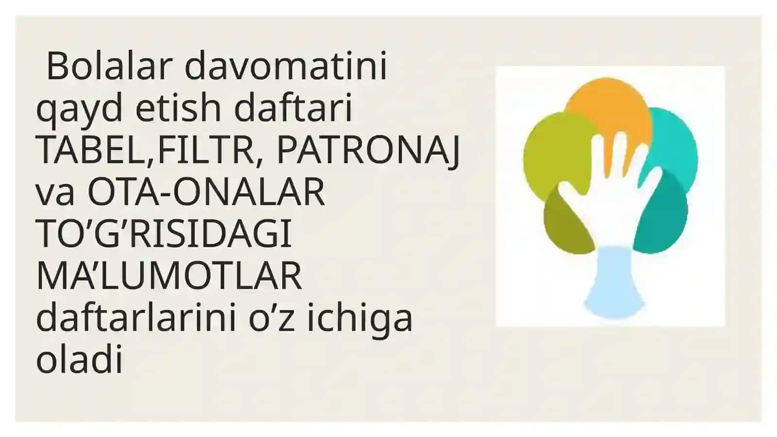 Bolalar  davomatini  qayd  etish  daftari 2