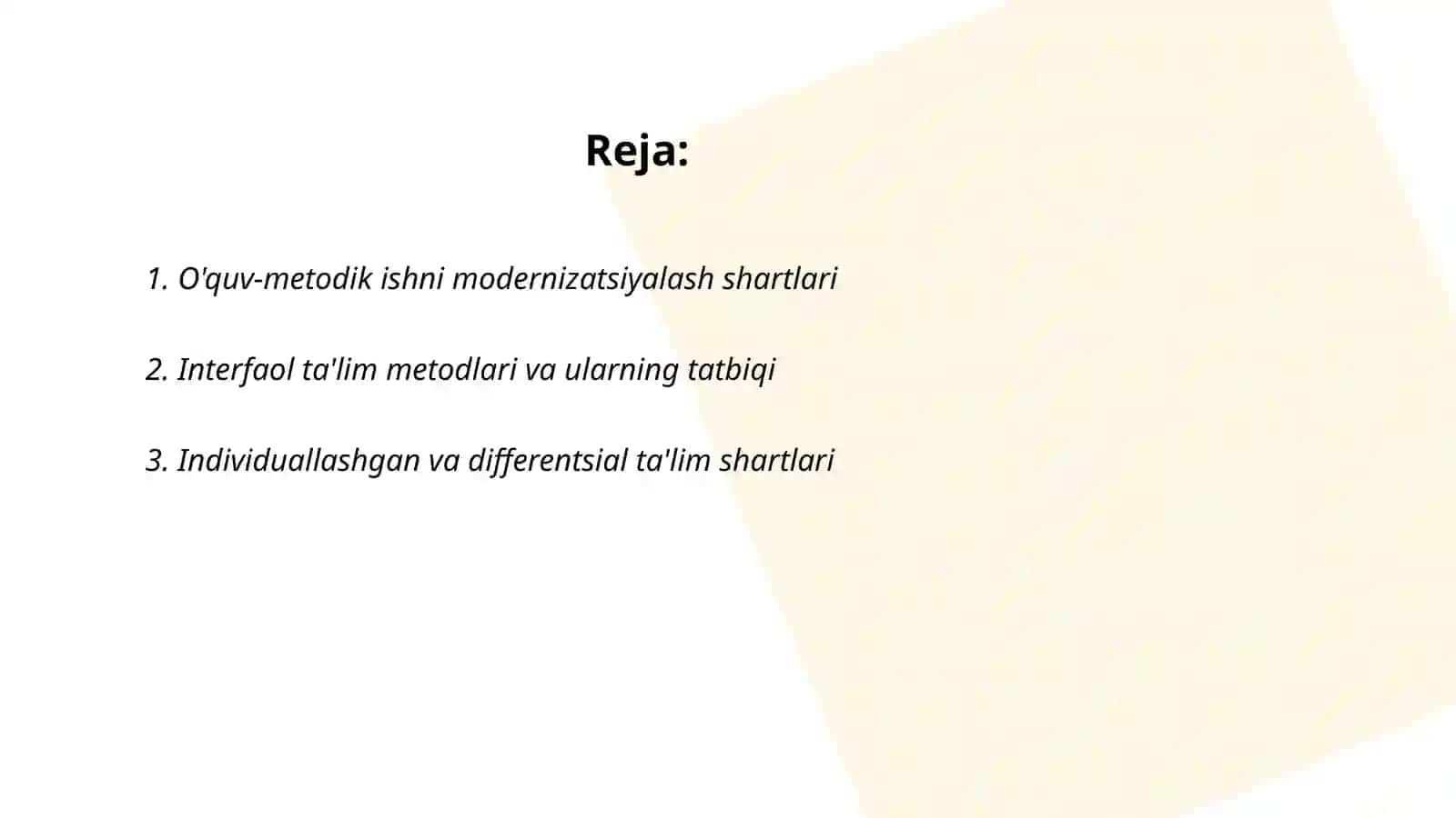 O'quv-tarbiya jarayonini takomillashtirishning pedagogik shartlari 2