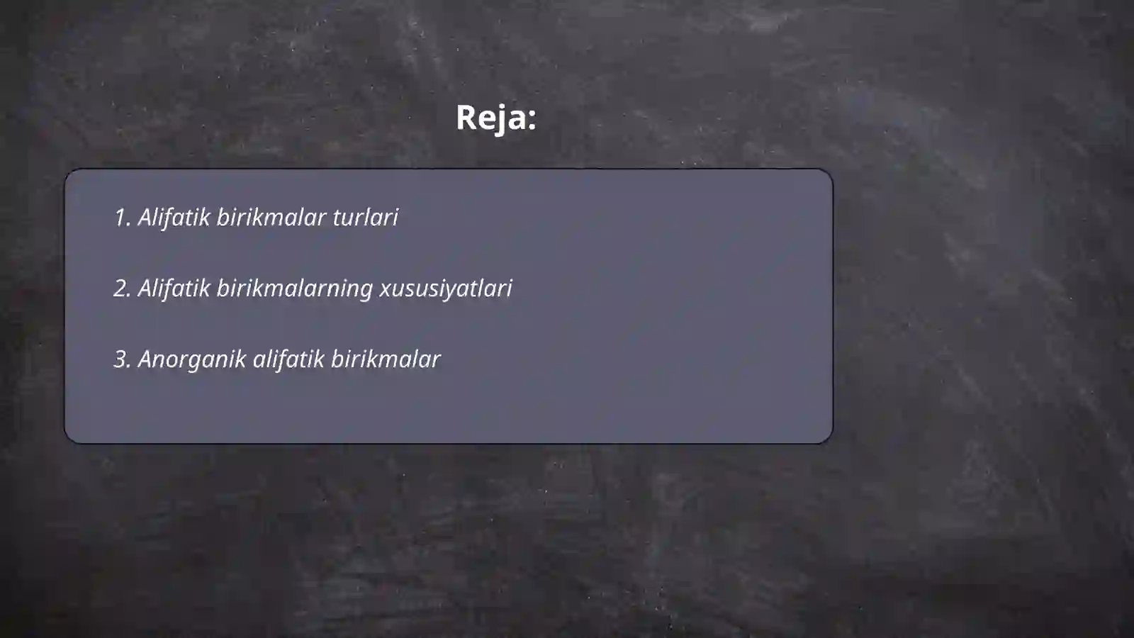 Alifatik birikmalar 2