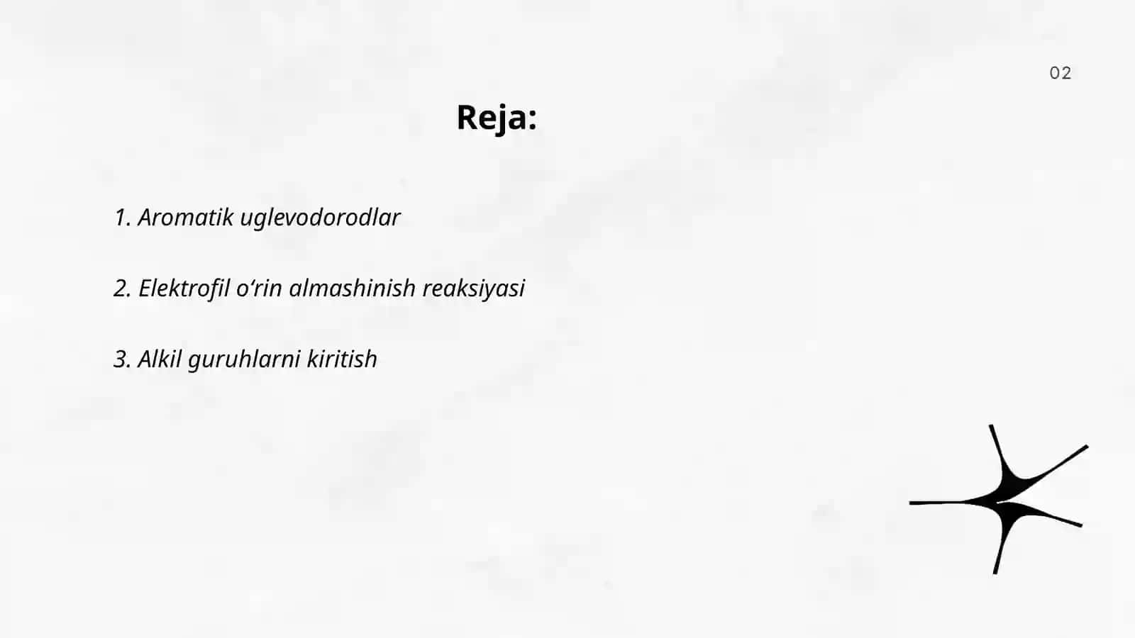 Aromatik qatordagi elektrofil oʻrin almashinish reaksiyalari. Alkillash va atsillash 2