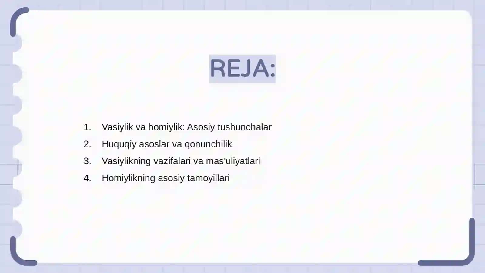 Vasiylik va homiylik sohasidagi munosabatlarni tartibga solish 2