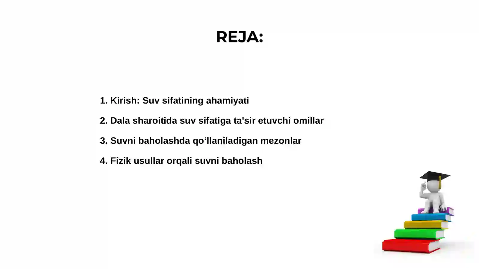 Suvning sifatini yaxshilash va uni baholash usullari 2