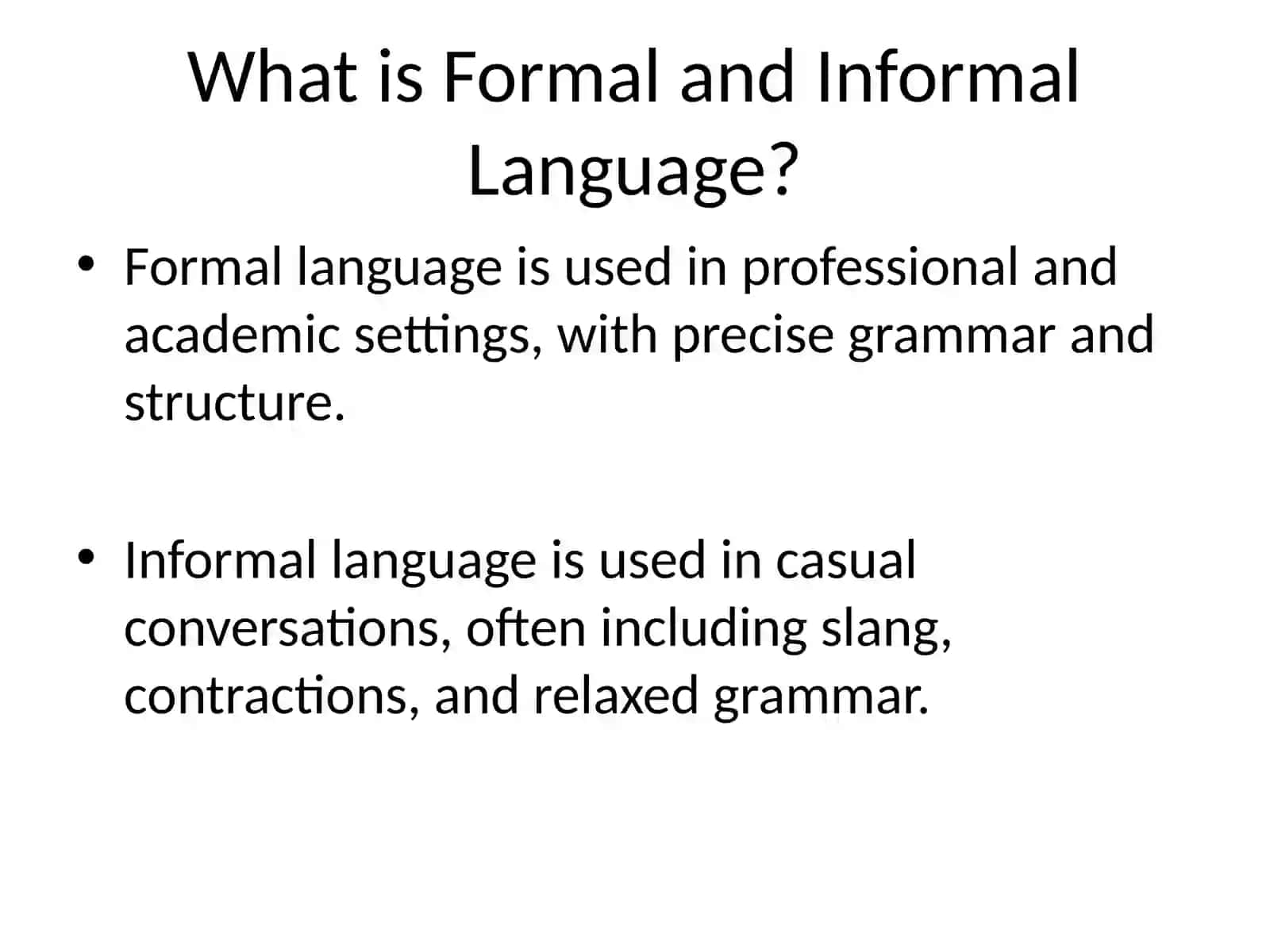 Formal vs Informal Language 2