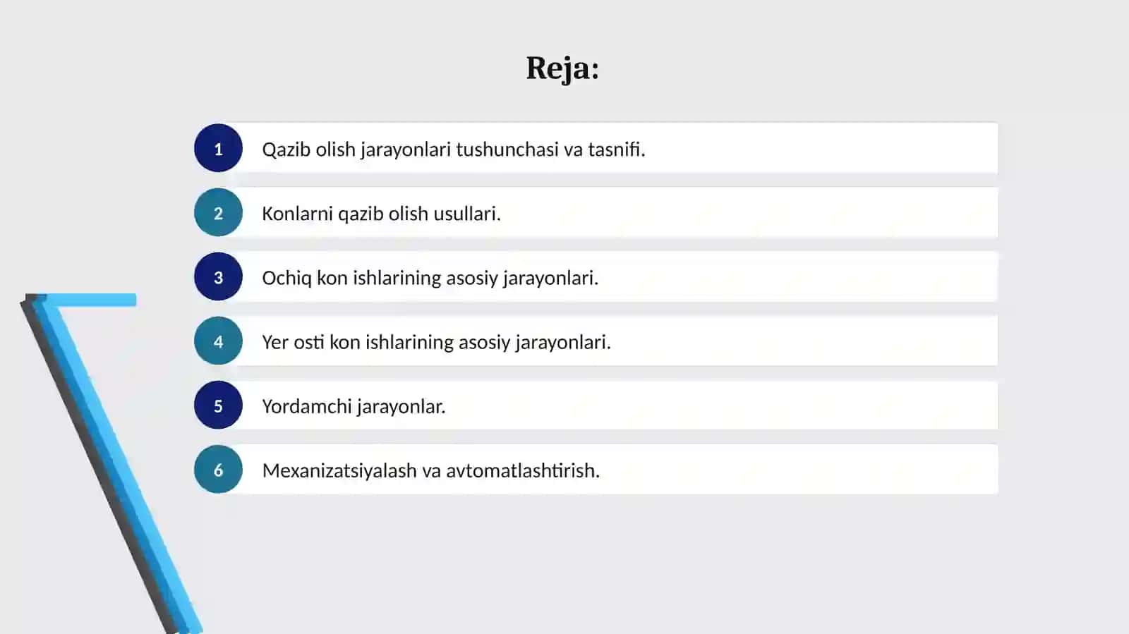 Foydali qazilma konlarini qazib olish jarayonlari 2