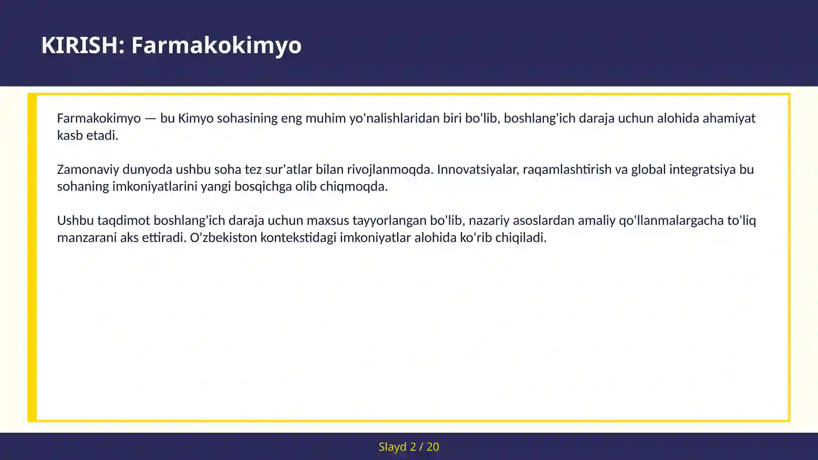 Farmakokimyo 2