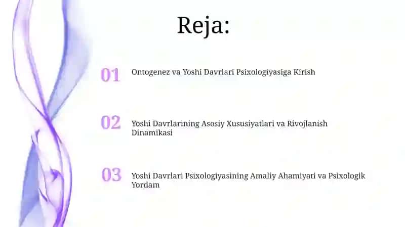 Ontogenez va Yoshi Davrlari Psixologiyasiga Kirish 2