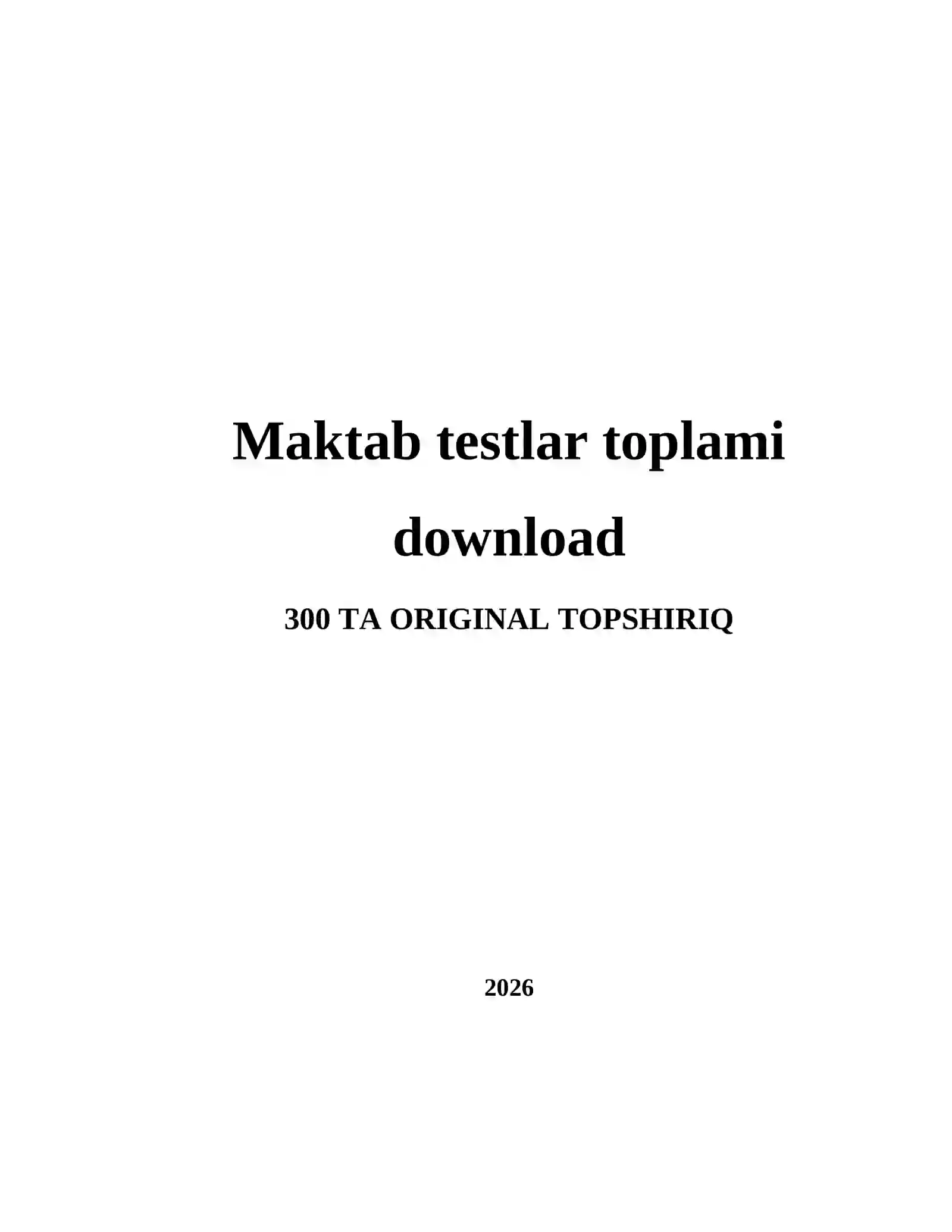 Maktab testlar toplami 2