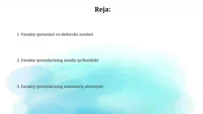 Faradey qonunlari 2