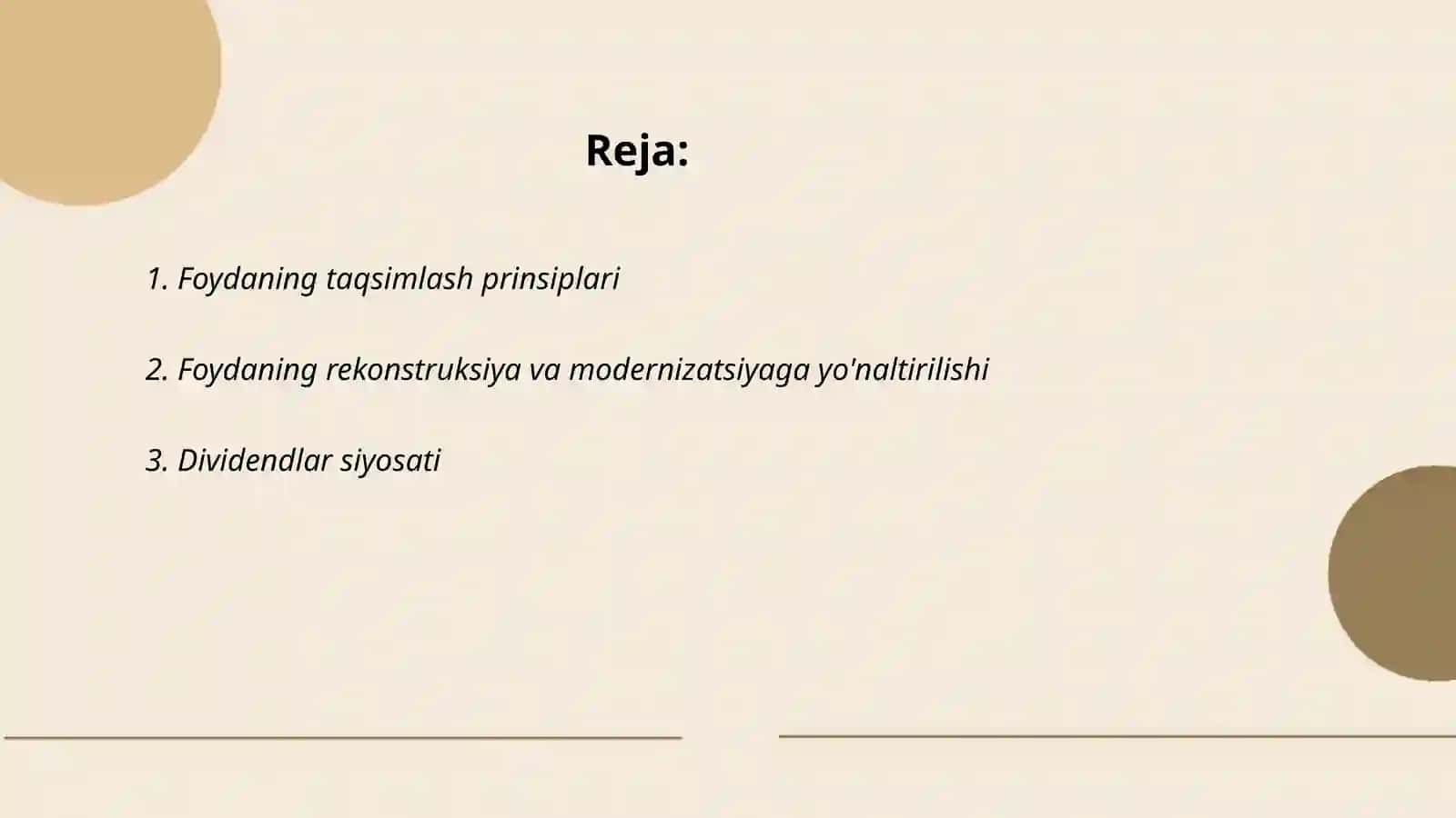 Korxonada foydaning taqsimlashi va ishlatilishi 2