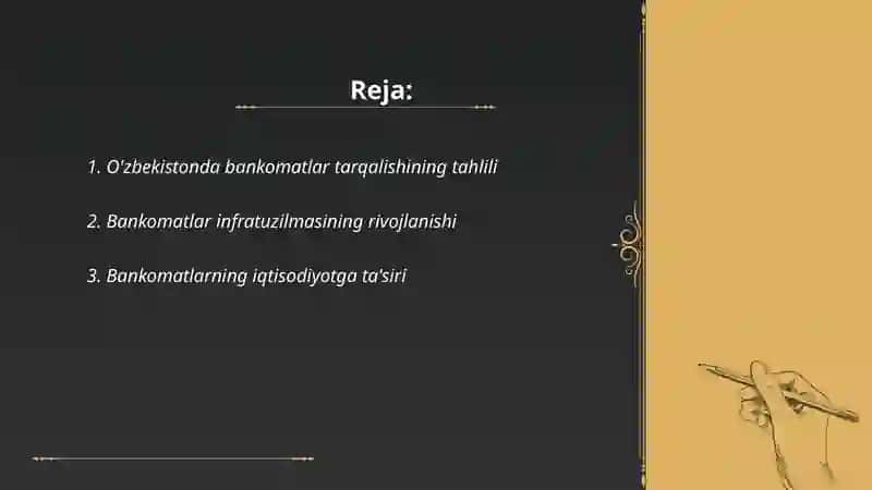 O'zbekistonda bankomatlarning rivojlanishining o'rni va ahamiyati 2