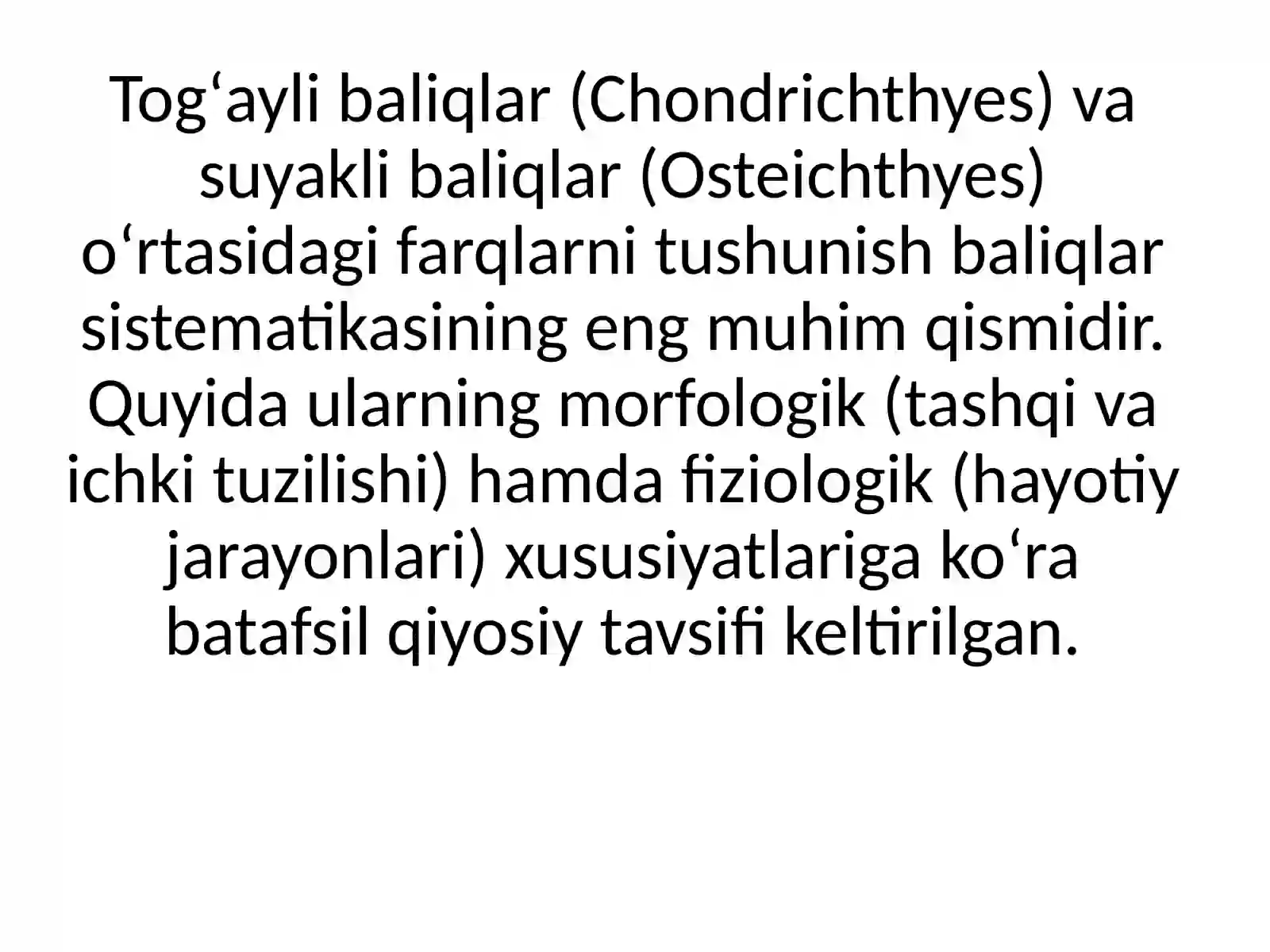Tog‘aylivasuyaklibaliqlarningmorfologikvafiziologikxususiyatlarigaqiyosiytavsif 2