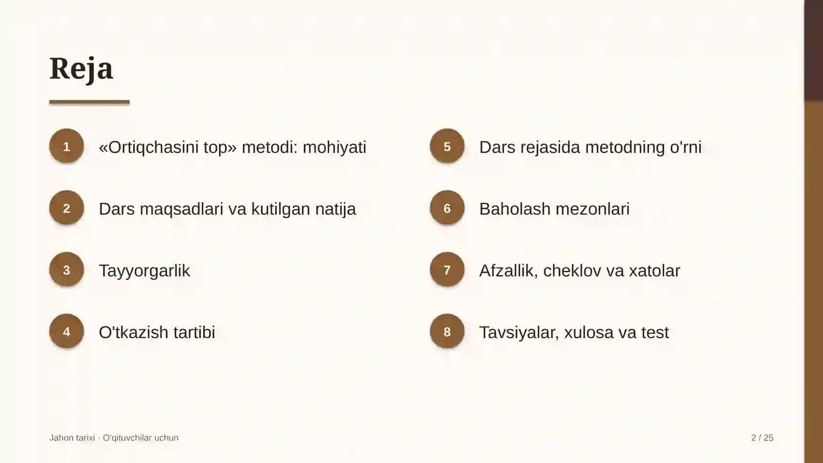 jahon tarixi darslarida ortiqchasini top metodidan foydalanish 7115 2