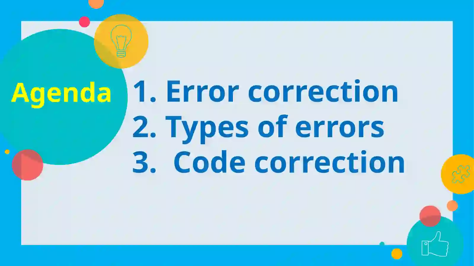 Error correction 2