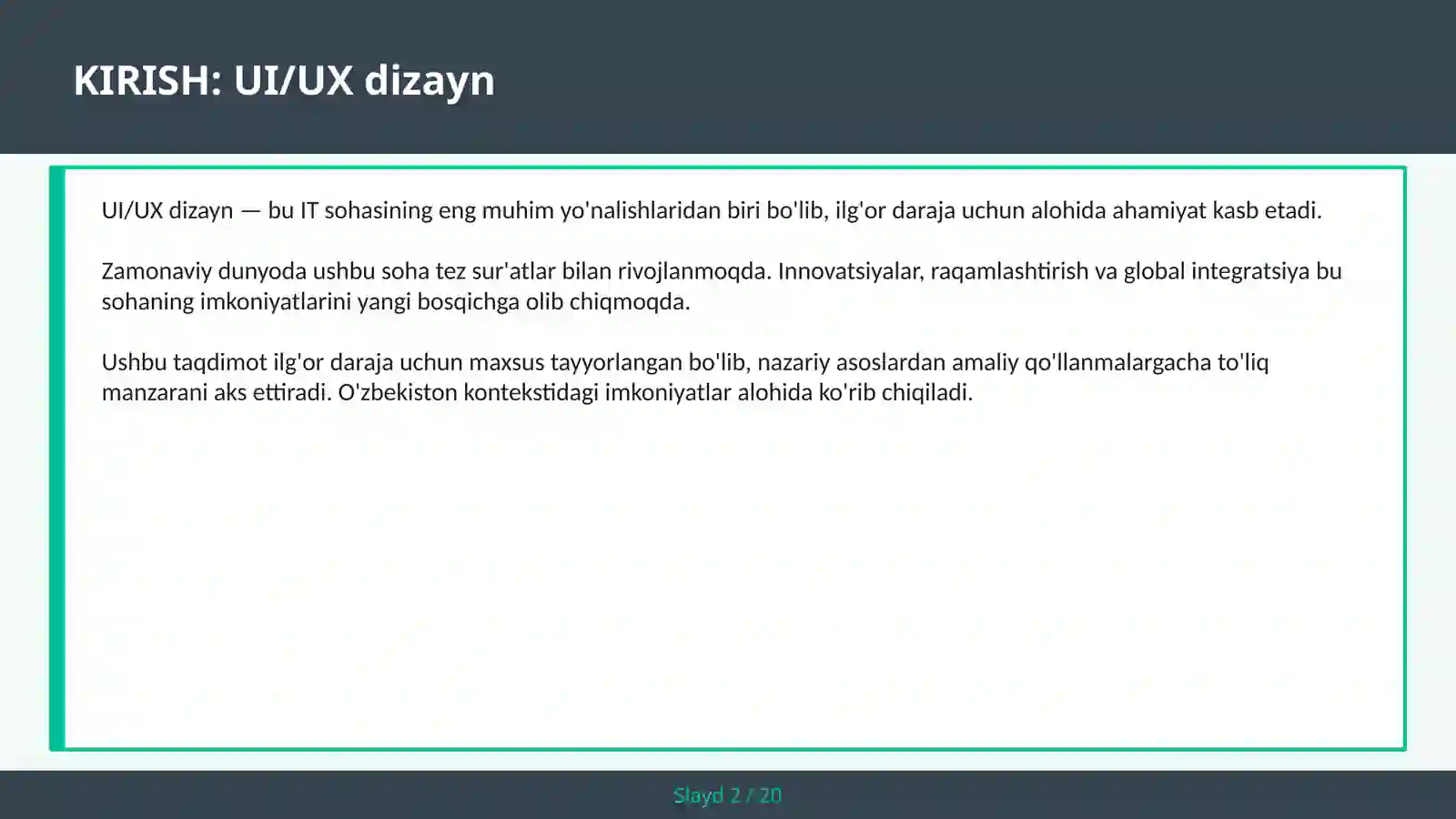 UI/UX DIZAYN 2
