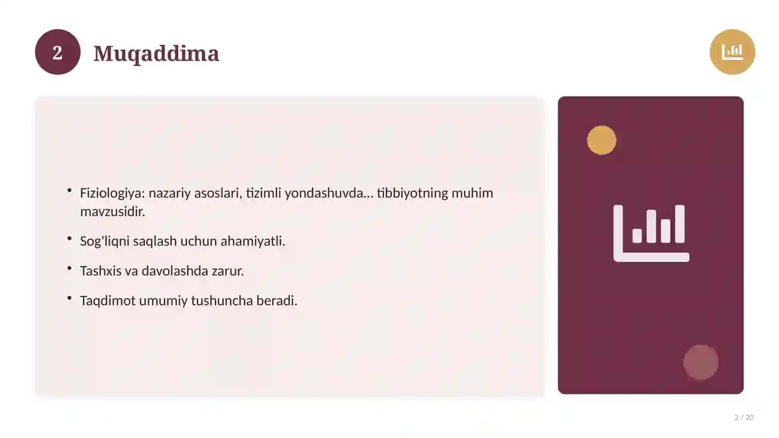 Fiziologiya: nazariy asoslari, tizimli yondashuvda (Magistrlik dissertatsiyasi mavzusi) 2