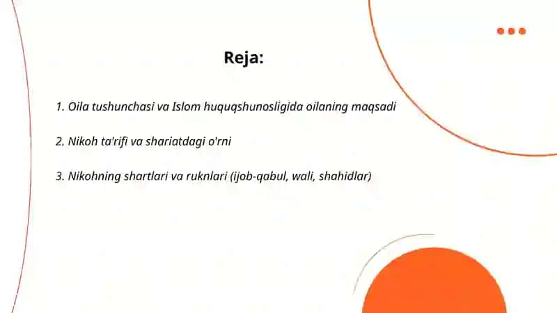 Islom huquqshunosligida oila, nikoh, taloq, idda, zihor tushunchalari 2